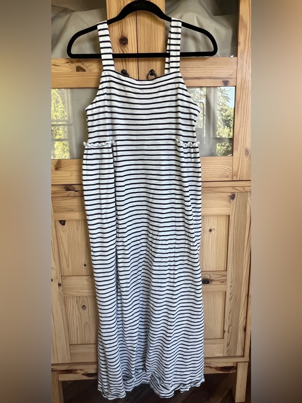 Caslon Navy and White Striped Maxi Dress